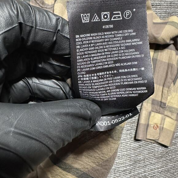 Volcom Shirt Men's Large Brown Plaid Long Sleeve Button Up - Picture 12 of 14